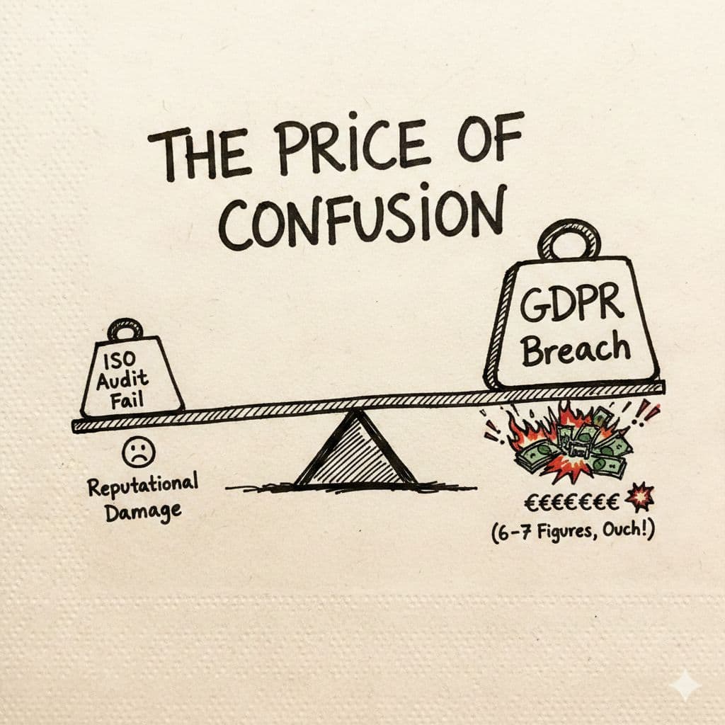 ISO 27001 nije zakon. GDPR nije sertifikat.